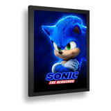 Quadro Decorativo Poster Desenho Sonic Game Retro 8 A3