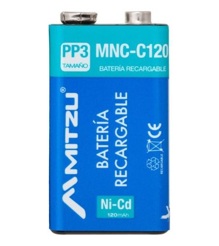 Batería Recargable 9v De Ni-cd Mnc-c120 Mitzu