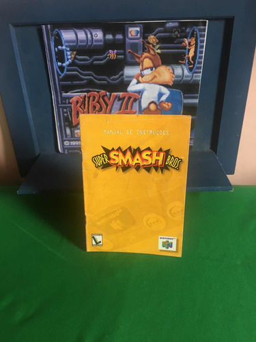 Super Smash Bros Manual De Instrução- Nintendo 64 Gradiente