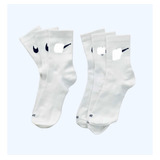 Calceta N_l_k_e 2/4 Blanca 6 Pares Gym Cotton Running