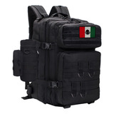 Mochila Táctica Multifuncional 46l + Gancho Outdoor Negro 