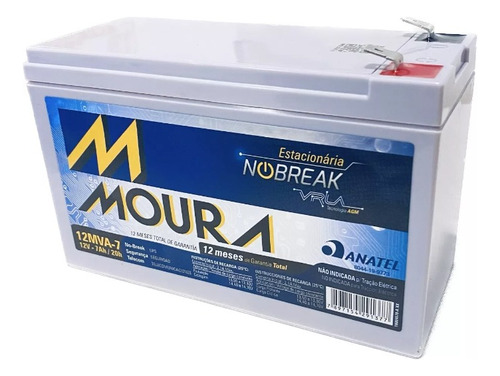 Bateria Moura 12mva7 12v 7ah Juguetes Alarma Panel Solar Ups