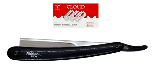 Kit Probasic Navajin + Cloud 10 Hojas De Afeitar Barberia 6c