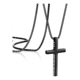 Joycuff Collares De Cruz Negra Para Hombres, Fe Cristiana, R