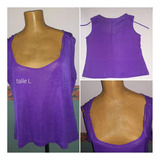 Blusa Vintage Suelta,violeta Eléctrico.t L.medidas.