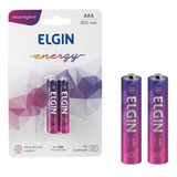 2 Pilha Recarregavel Palito Aaa Blister Energy Elgin