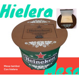 Mesa Hielera Con Tambor