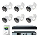 Nvr 08 Canais Hikvision Poe+06 Cameras Bullet Ip Full+ Hd 1t