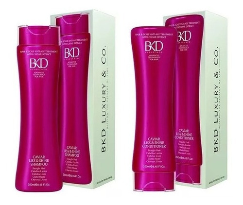 Shampoo + Acondicionador Cabellos Lacios Bkd X 250 Ml