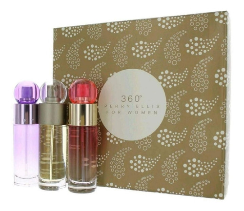 Set Perfume Para Dama 360º Perry Ellis Original E Importado