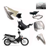 Kit Plasticos Honda Biz 105 110 Gris Plata + Calcos Regalo