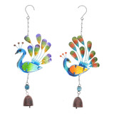 Campanillas Wind Bells Con Forma De Pavo Real, 2 Unidades