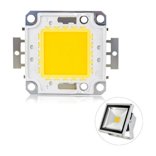 Luz Led 100w 6500k Chip Blanco Reflector 30-34v 1500ma 475nm