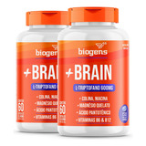 2x+ Brain Triptofano 600mg 60cps Sono + Relax + Foco Biogens