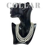 Collar Largo Perlas Fantasia Disfraz