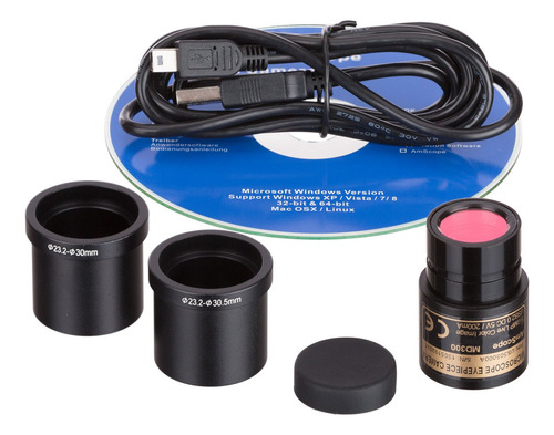 Cámara Digital Para Microscopio Amscope Md300 Usb