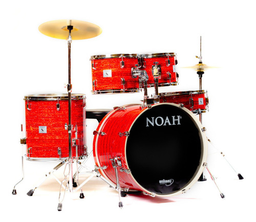 Bateria Acústica Noah Sc5 Street Red Bumbo 22 Completa