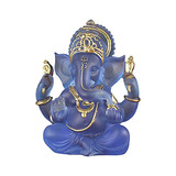 Estatua Ganesha, Ornamento Dios Ganesha, Buda Hindú (azul)