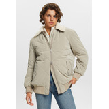 Chaqueta Bomber Acolchada Con Solapas Mujer Esprit 083ee1g32