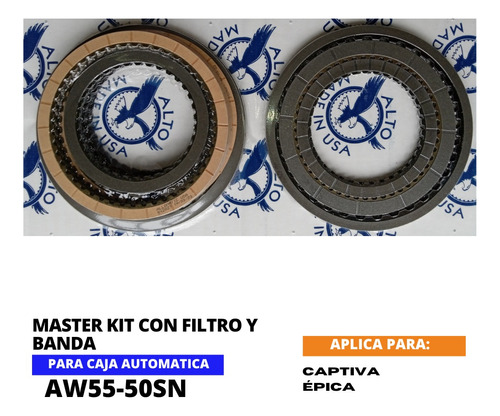 Master Kit Filtro Y Banda Chevrolet Captiva pica Aw55-50sn Foto 5