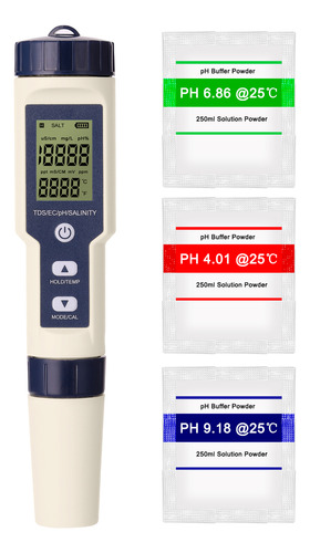 Medidor Profesional.en.combo Ph/ec/tds/salinity/thermome