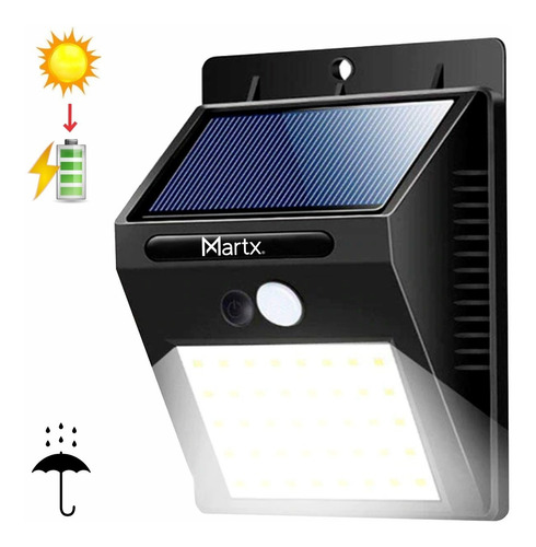 Lámpara Solar 40 Led Con Sensor De Movimiento Automatica