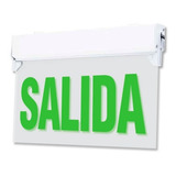 Cartel Señalizador Emergencia Luminoso Salida - Interelec Color Verde