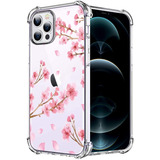 Funda Transparente Para iPhone 12 Pro Max Diseno Floral