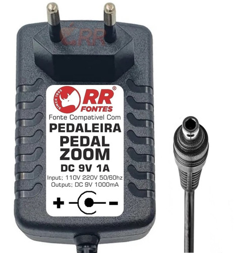 Fonte Carregador P/ Pedal Pedaleira Zoom G3xn P/ Guitarra 9v