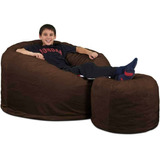 Puff Redondo Gigante Para Dormir C/ Enchimento 150x50 +apoio