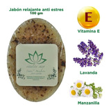 Jabon Artesanal Vitamina E Lavanda Manzanilla Glicerina 4pz.