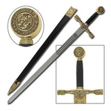 Espada Excalibur Rei Artur Templaria Medieval Grande Em Aço