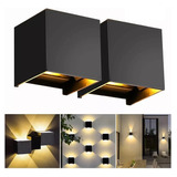 2 Lámparas Pared Muro Arbotante Baño Interior Exterior Led6w