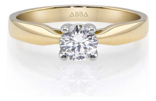 Anillo Compromiso Con Moissanita Oro 14k Megara Abba Joyas