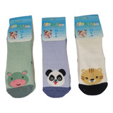 Pack 4 Pares De Calcetines Antideslizantes  Bebes Animalitos