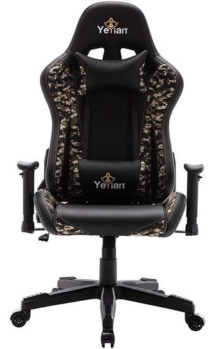 Silla Gamer Ergonomica Yeyian Ryuji Desert Camo Serie 2500 Color Negro