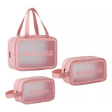 Set 3 Bolsa Impermeable De Cosméticos Maquillaje Organizador