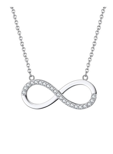 Collar Infinito Plata 925 Circones Mujer Joya Amor Regalo