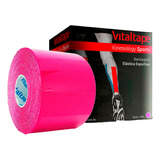 Bandagem Elástica Vital Tape Kinesiology Sports Pink  Fisio