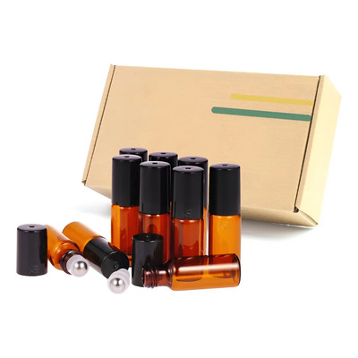 Frasco Vidrio Ambar Roll On 5 Ml Bolita Metal X 200 Pzs | Envío gratis