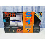 73- Raro Set Snes Super Nintendo 5 Em 1 Playtronic Super Set