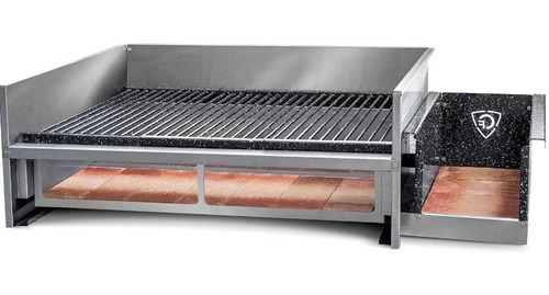 Parrilla Corbelli Carbon Mesada 90 Cm Inox Con Brasero 