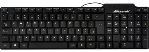 Teclado Standard Usb Skl-106  Preto Fortrek Wind Mac 