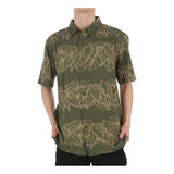 Camisa  Quiksilver Palm Bands Hombre Clover Throwback