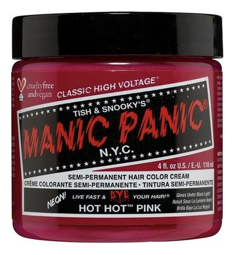 Manic Panic Tinte Temporal Para El Cabello Hot Hot Pink 118m