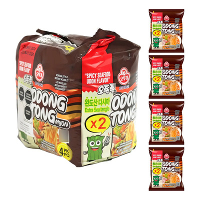 Sopa Ottogi Odong Tong Ramen Coreano Multibolsa 4 Pcs 120g | Meses sin interés