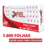 Papel Toalha Interfolhado 100% Cel. Virgem 1000 Folhas 20x21