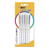 Caneta Esferográfica Bic Cristal Up Ponta Média 5 Cores Cor Da Tinta Azul,laranja,rosa,verde,roxo