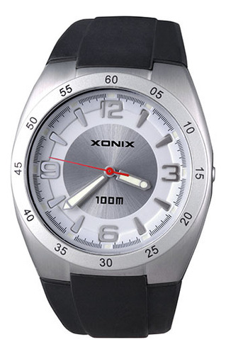 Reloj Xonix Hombre Caucho Negro Deportivo Sumergible Zc-006