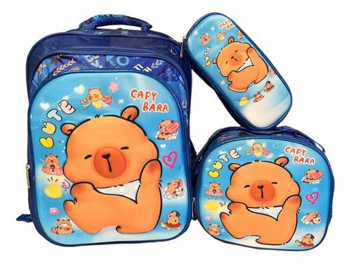 Kit Mochila Lonchera Y Lapicera Unicornio Niña Primaria 3 Pzas Con El -40% Descuento